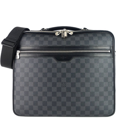 Louis Vuitto Steeve Damier Graphite Canvas Briefcase Bag