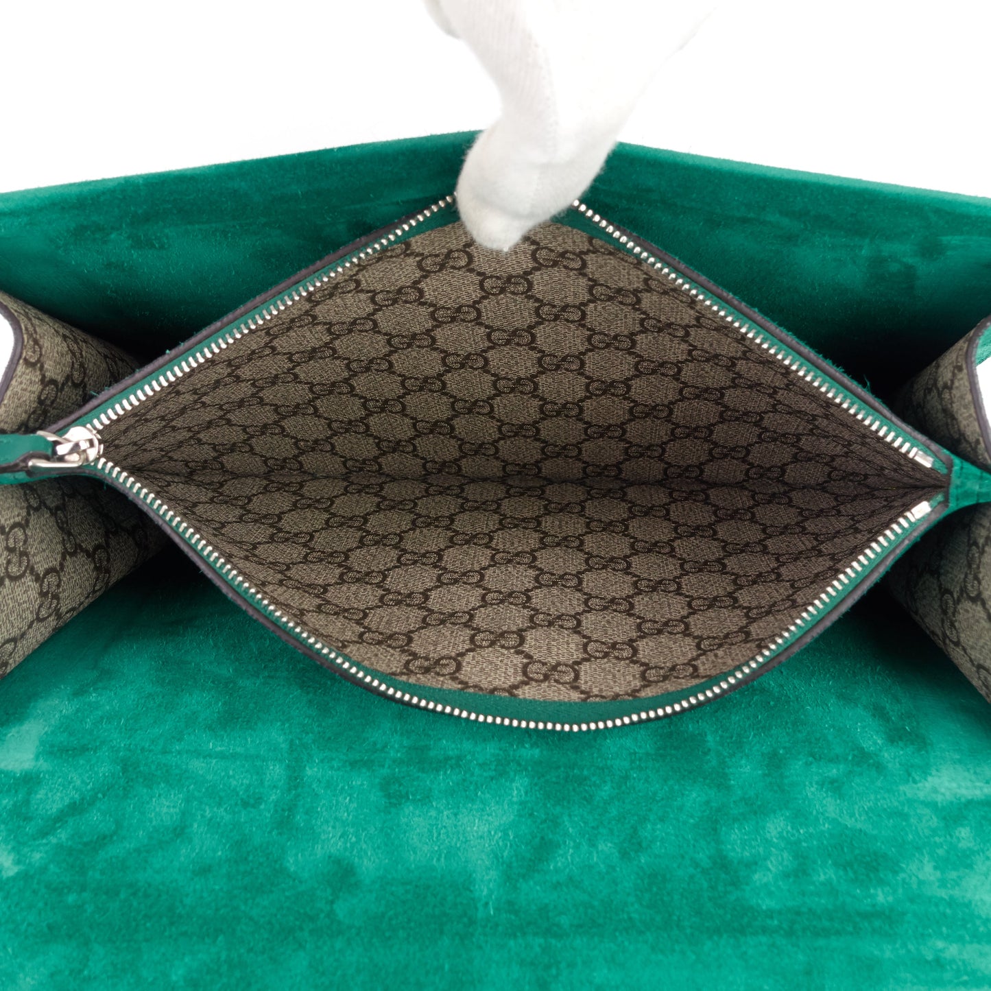 Gucci Dionysus Medium Suede and Embroidered Supreme Canvas Bag