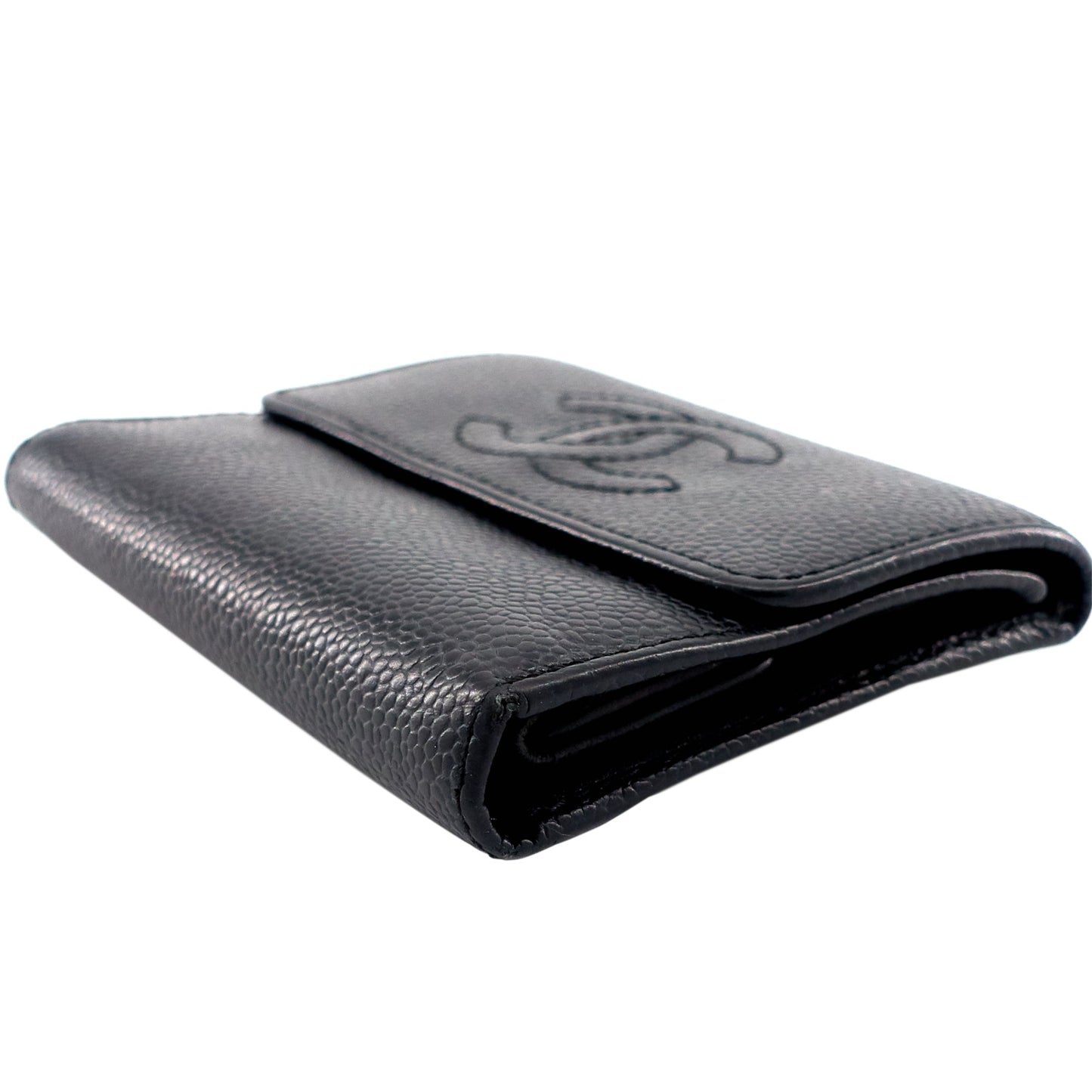 Chanel CC Timeless Trifold Caviar Leather Wallet