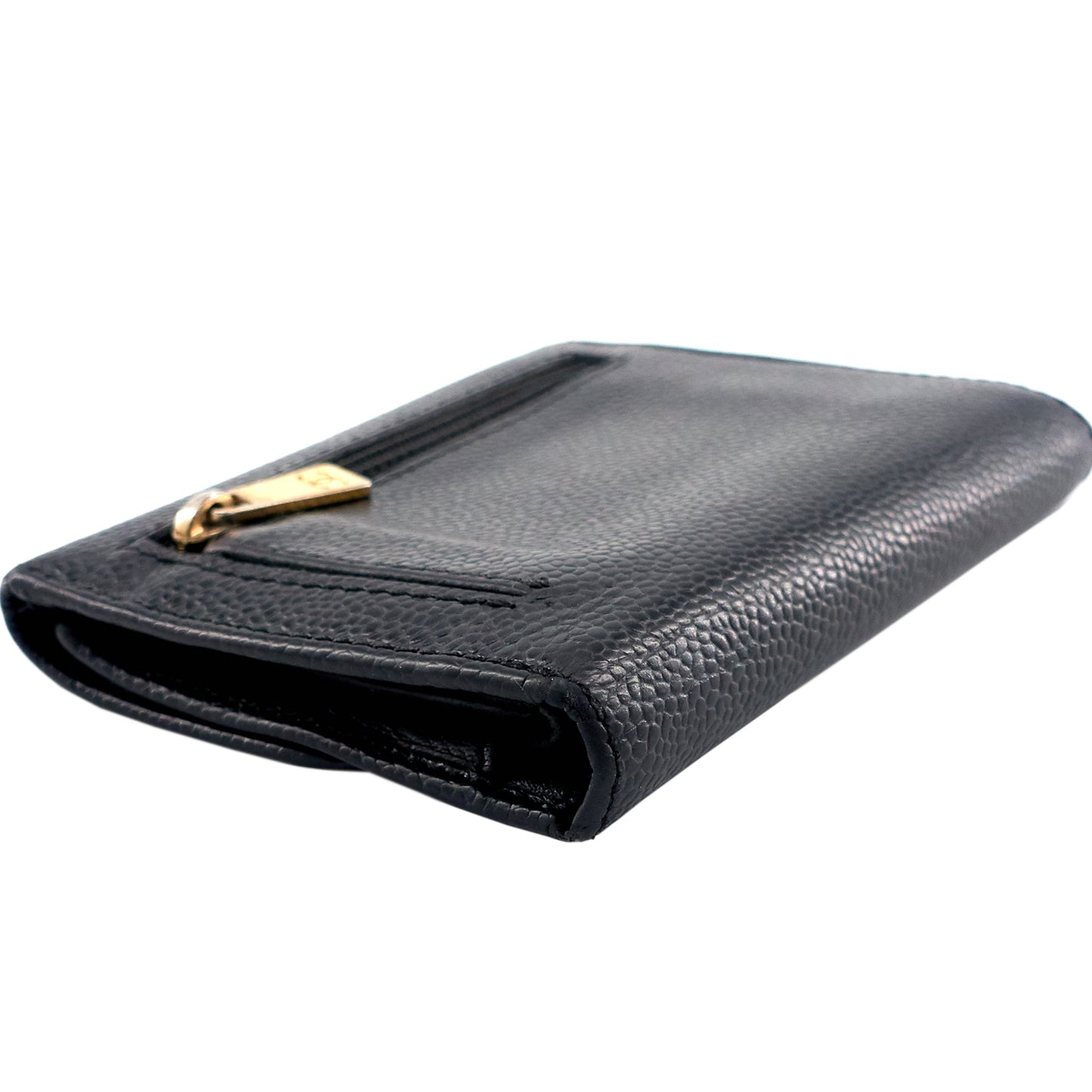 Chanel CC Timeless Trifold Caviar Leather Wallet