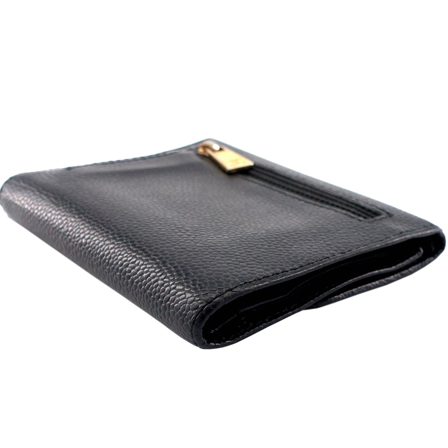 Chanel CC Timeless Trifold Caviar Leather Wallet