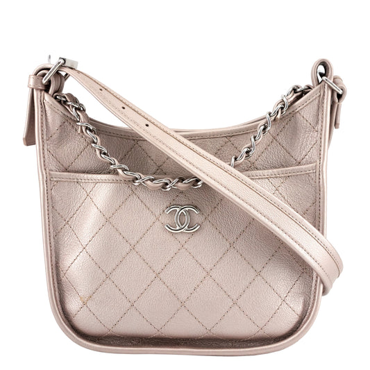 Chanel Jungle Stroll Small Quilted Leather Hobo Bag