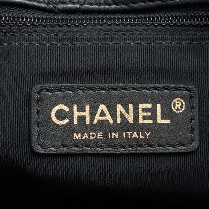 Chanel CC Accordion Pleated Lambskin Leather Chain Bag