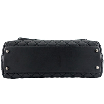 Chanel Coco Top Handle Medium Caviar Leather Bag