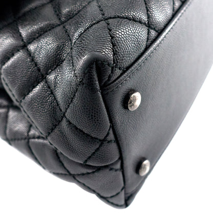 Chanel Coco Top Handle Medium Caviar Leather Bag