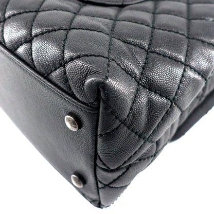 Chanel Coco Top Handle Medium Caviar Leather Bag
