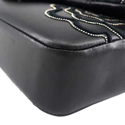 Chanel Embroidered Camellia Follies Medium Lambskin Leather Flap Bag