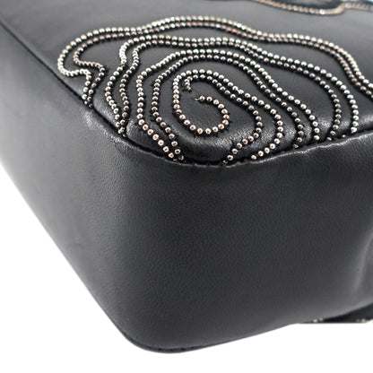 Chanel Embroidered Camellia Follies Medium Lambskin Leather Flap Bag