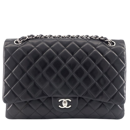 Chanel Classic Maxi Single Flap Lambskin Leather Bag