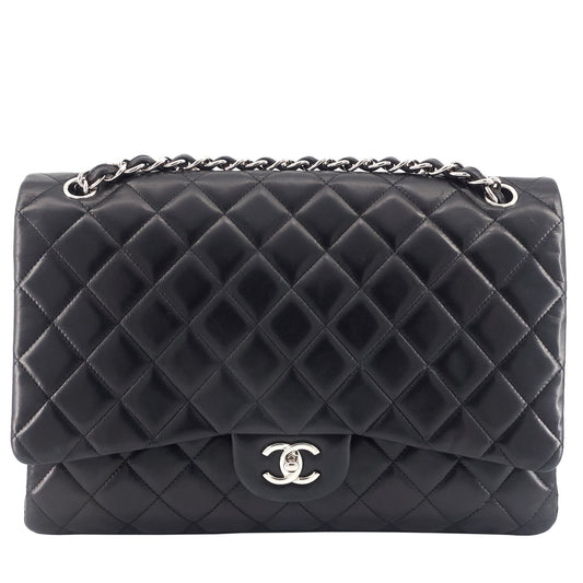 Chanel Classic Maxi Single Flap Lambskin Leather Bag
