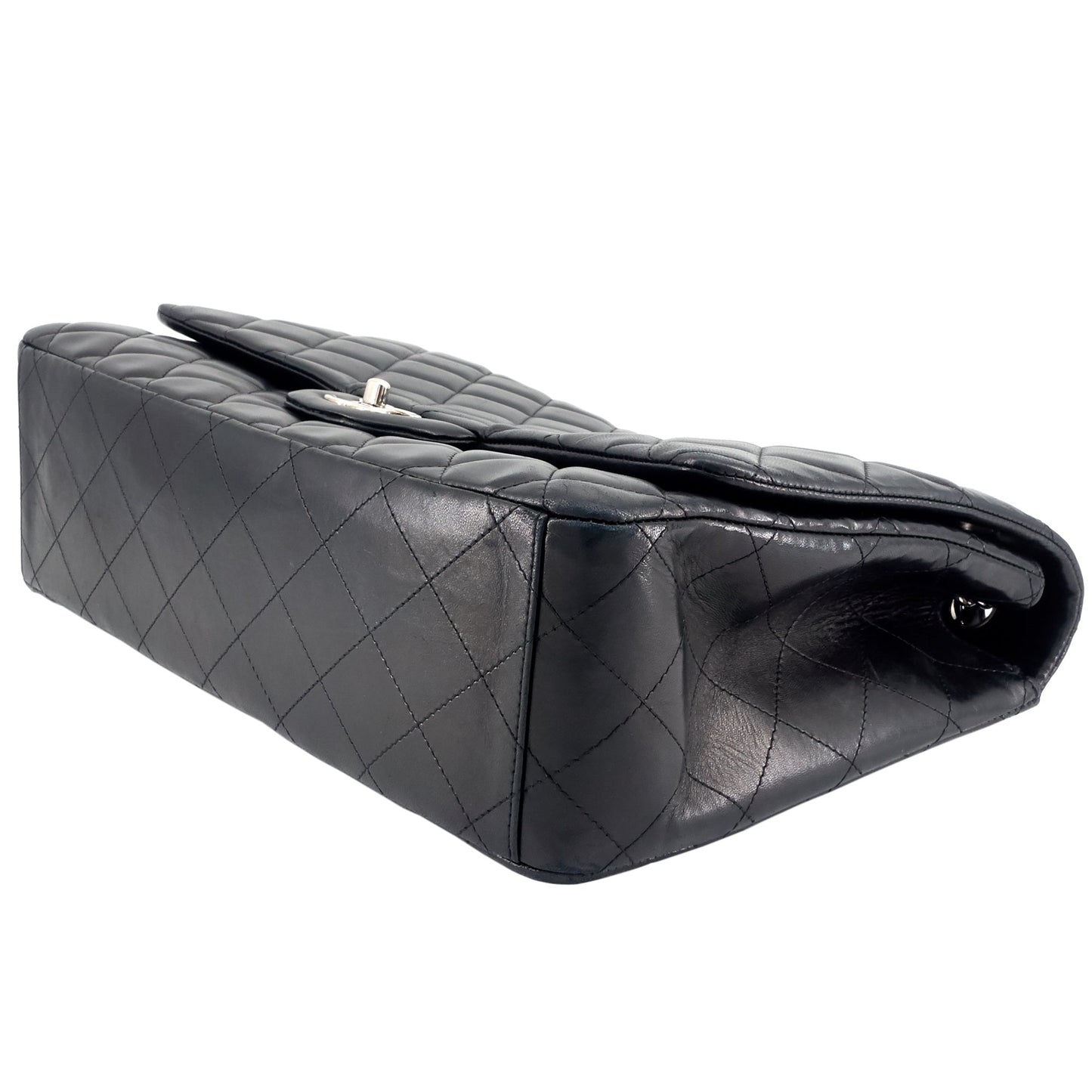 Chanel Classic Maxi Single Flap Lambskin Leather Bag