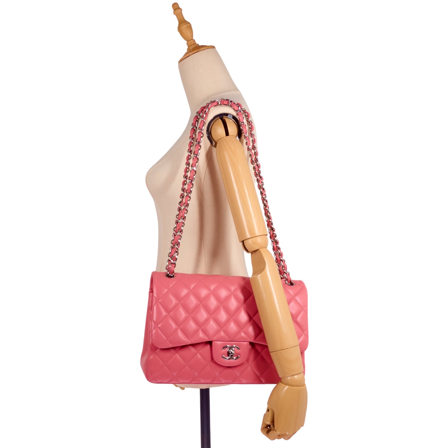Chanel Classic Jumbo Double Flap Lambskin Leather Bag