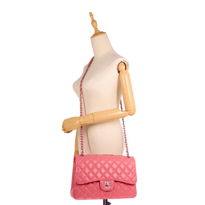 Chanel Classic Jumbo Double Flap Lambskin Leather Bag