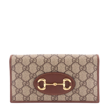 Gucci Horsebit 1955 GG Supreme Canvas Wallet on Chain Bag