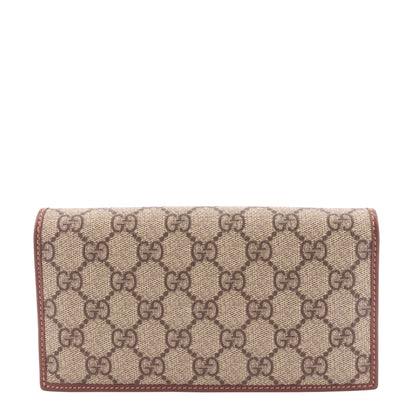 Gucci Horsebit 1955 GG Supreme Canvas Wallet on Chain Bag