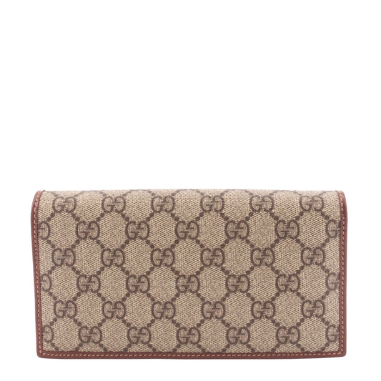 Gucci Horsebit 1955 GG Supreme Canvas Wallet on Chain Bag