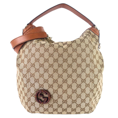 Gucci Brick Lane Medium Monogram Canvas Hobo Bag