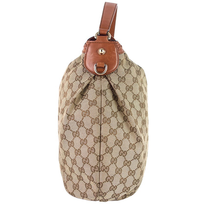 Gucci Brick Lane Medium Monogram Canvas Hobo Bag