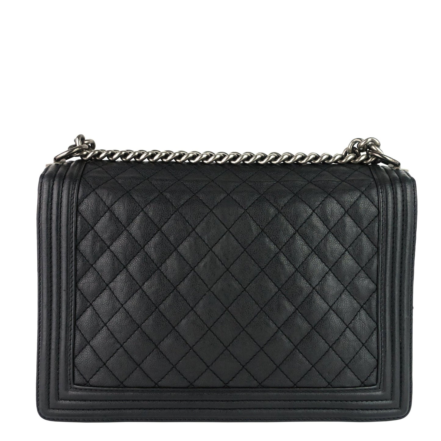 Chanel Boy Flap Large Quilted Calfskin Leather Bag