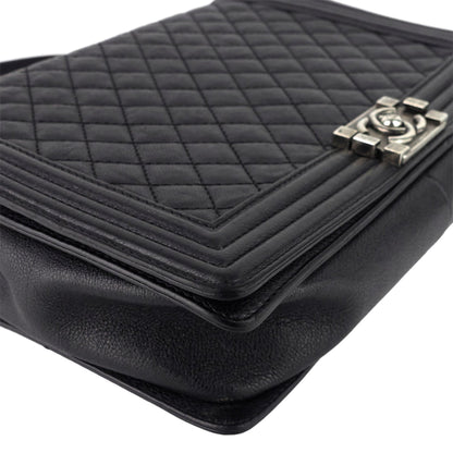 Chanel Boy Flap Large Quilted Calfskin Leather Bag