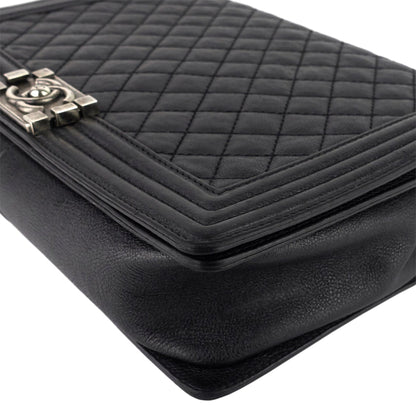 Chanel Boy Flap Large Quilted Calfskin Leather Bag
