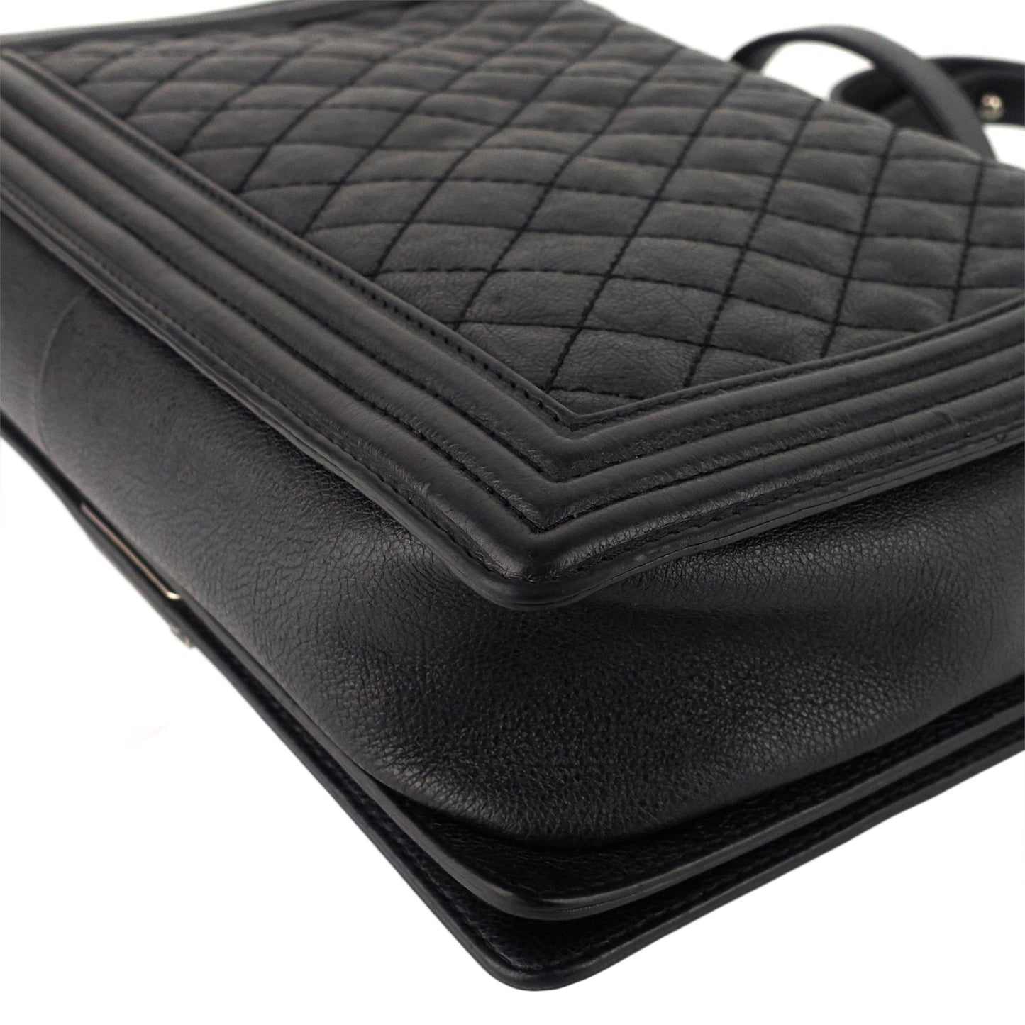 Chanel Boy Flap Large Quilted Calfskin Leather Bag