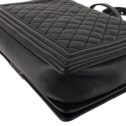 Chanel Boy Flap Large Quilted Calfskin Leather Bag