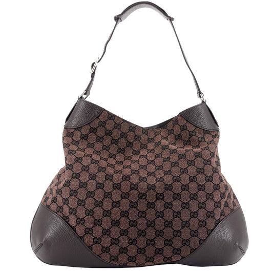 Gucci Brown GG Canvas Hobo Bag