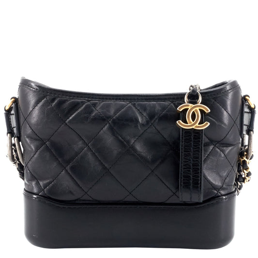 Chanel Gabrielle Small Aged Leather Hobo Bag