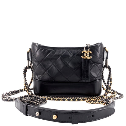 Chanel Gabrielle Small Aged Leather Hobo Bag