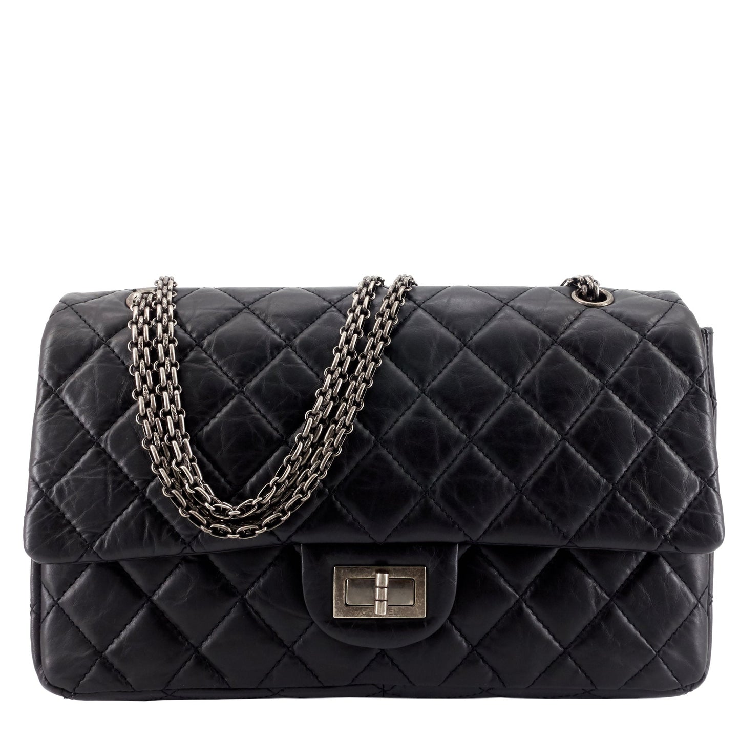 Chanel 2.55 Large Aged Leather Flap Bag