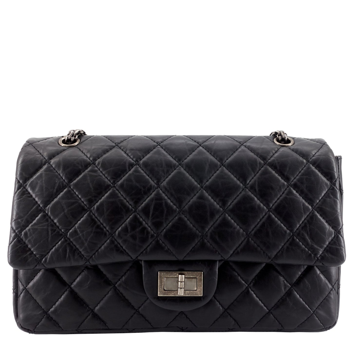 Chanel 2.55 Large Aged Leather Flap Bag