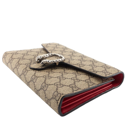 Gucci Dionysus GG Supreme Canvas Chain Wallet Bag