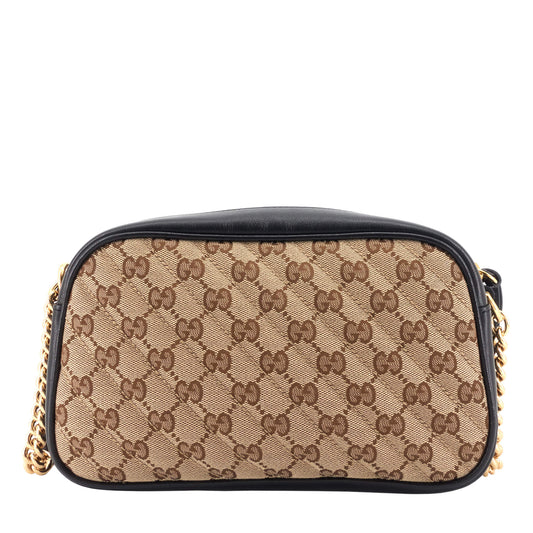 Gucci Marmont Small GG Canvas Chain Shoulder Bag