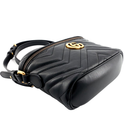 Gucci GG Marmont Mini Vanity Leather Crossbody Bag