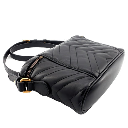 Gucci GG Marmont Mini Vanity Leather Crossbody Bag