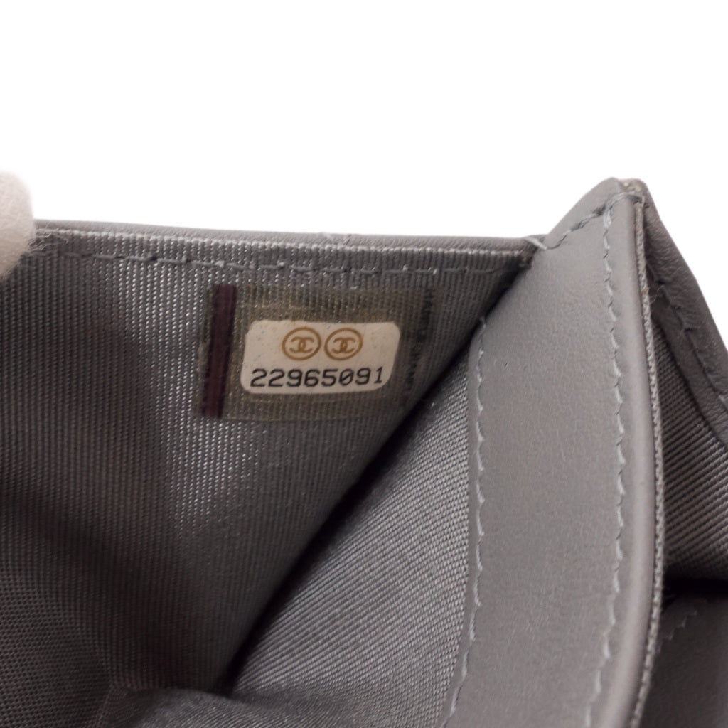 Chanel Boy Lambskin Leather Card Holder