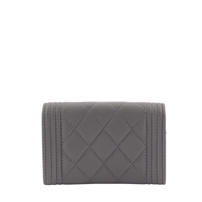 Chanel Boy Lambskin Leather Card Holder