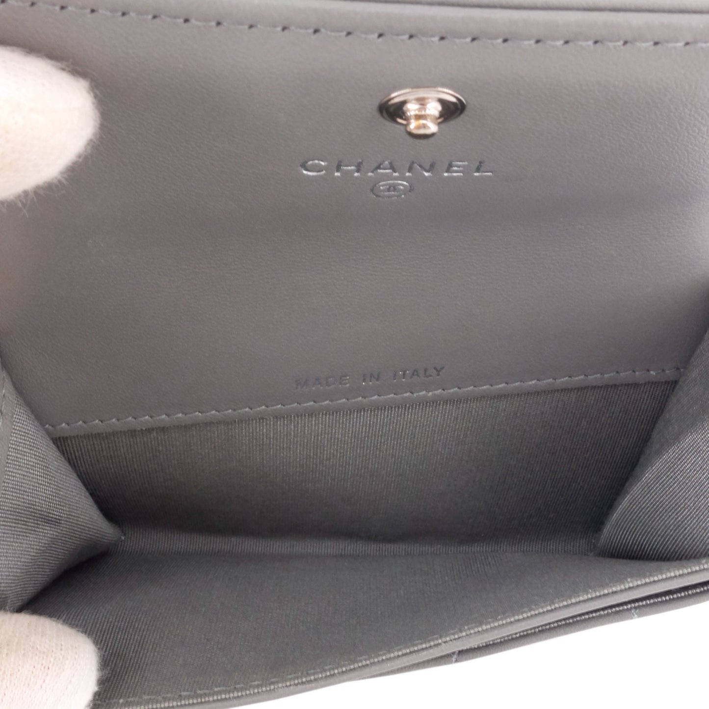 Chanel Boy Lambskin Leather Card Holder