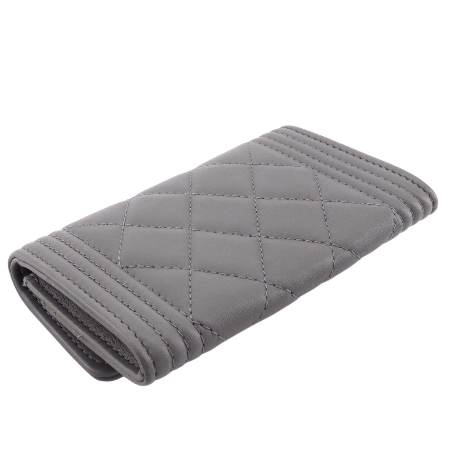 Chanel Boy Lambskin Leather Card Holder
