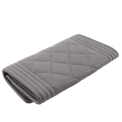 Chanel Boy Lambskin Leather Card Holder
