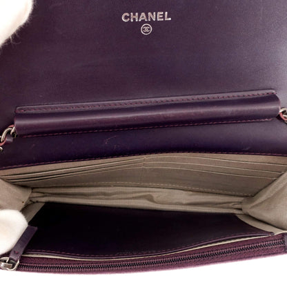 Chanel Boy Quilted Velvet Wallet on Chain Bag