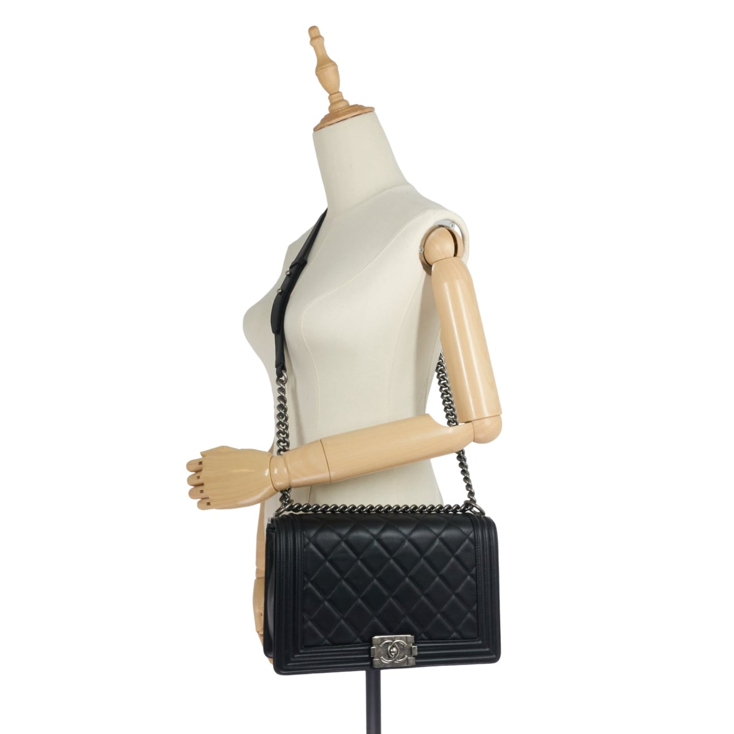 Chanel Boy New Medium Lambskin Leather Bag