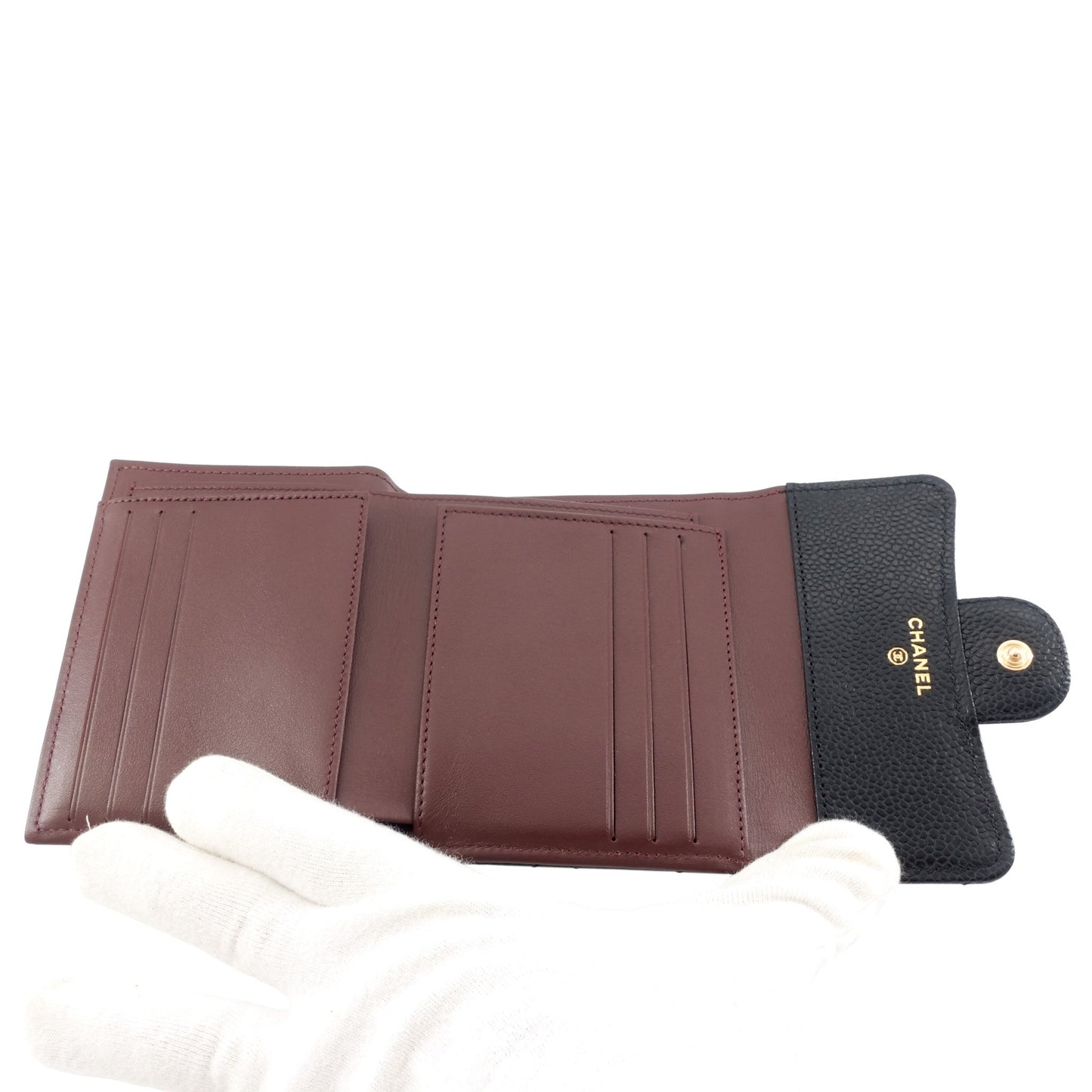 Chanel Trifold Caviar Leather Wallet