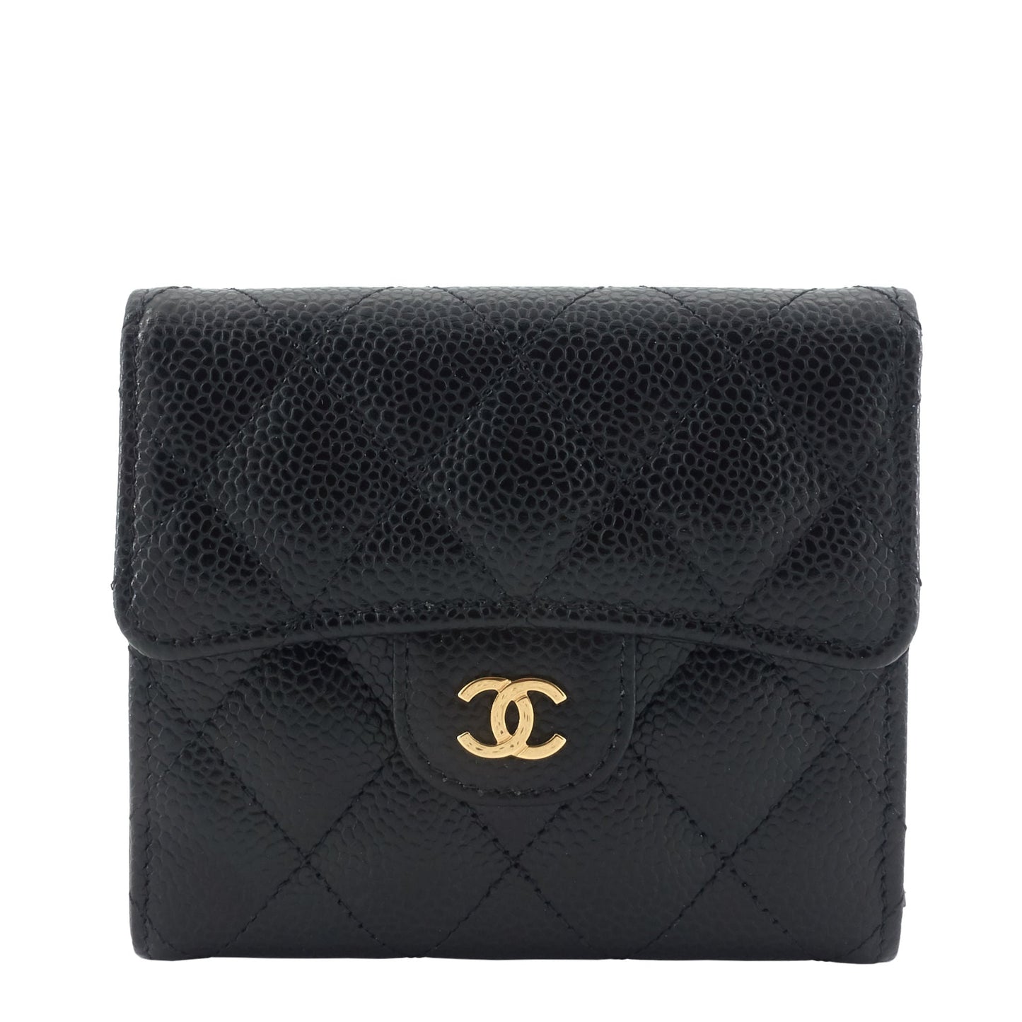 Chanel Trifold Caviar Leather Wallet