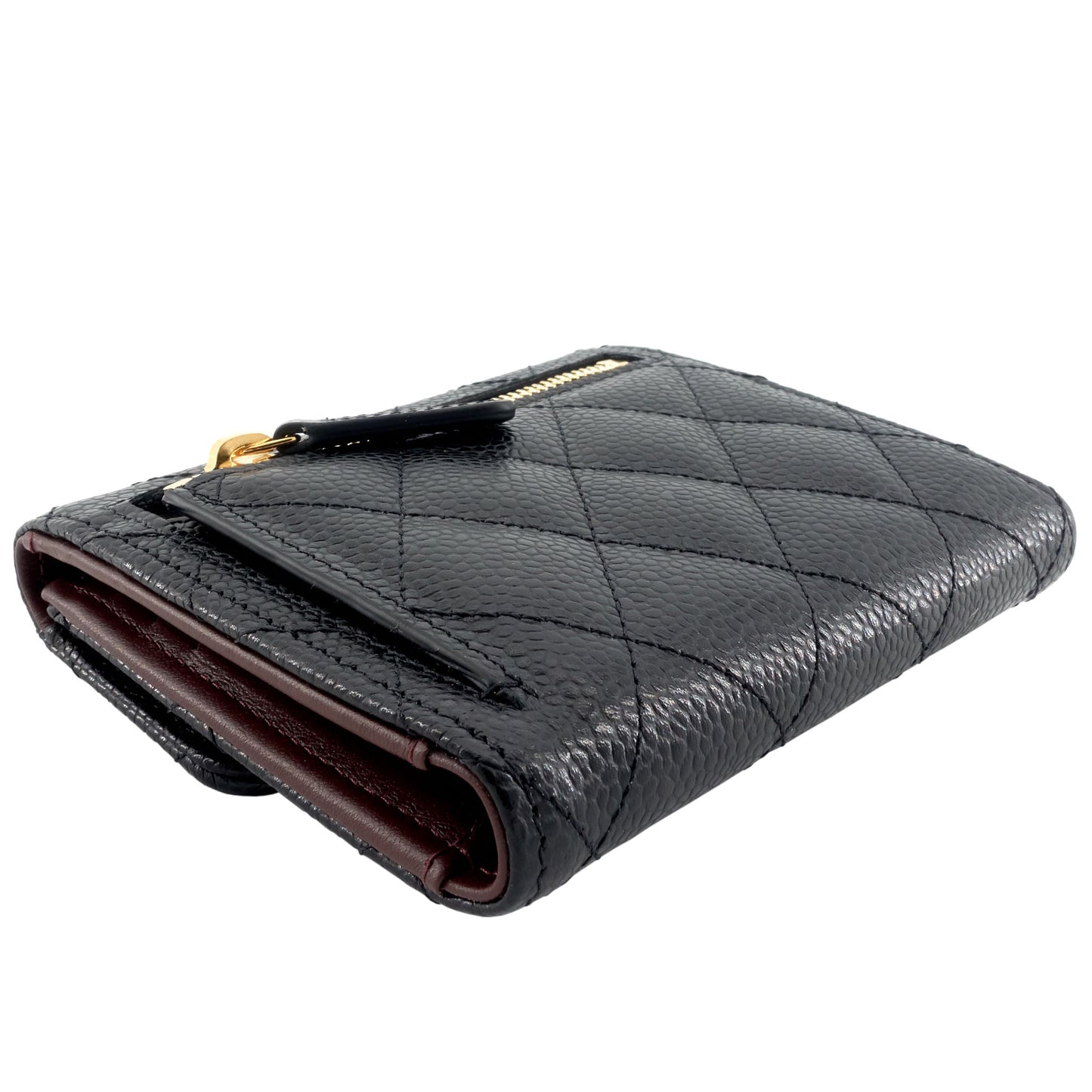 Chanel Trifold Caviar Leather Wallet