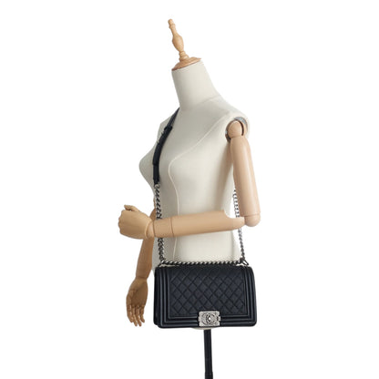 Chanel Boy Old Medium Caviar Leather Bag