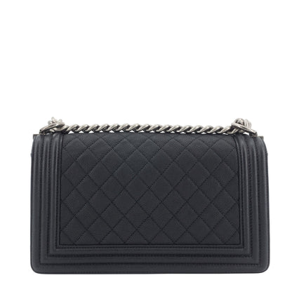 Chanel Boy Old Medium Caviar Leather Bag