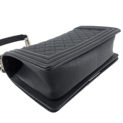 Chanel Boy Old Medium Caviar Leather Bag