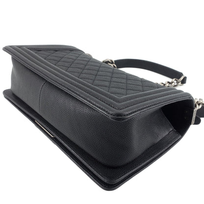 Chanel Boy Old Medium Caviar Leather Bag